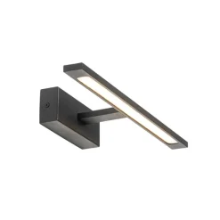 QAZQA Wandleuchte schwarz 41,5 cm inkl. LED IP44 - Jerre