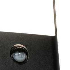 QAZQA Wandleuchte schwarz inkl. LED IP44 mit Bewegungssensor - Khuvan