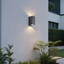 QAZQA Wandleuchte schwarz magnetisch inkl. LED wiederaufladbar - Sandy