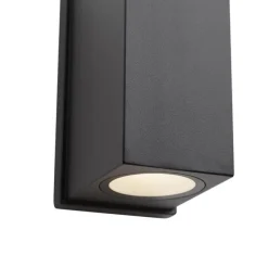 QAZQA Wandleuchte schwarz magnetisch inkl. LED wiederaufladbar - Sandy