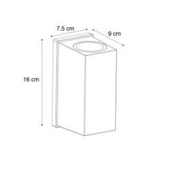 QAZQA Wandleuchte schwarz magnetisch inkl. LED wiederaufladbar - Sandy