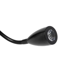 QAZQA Wandleuchte Schwarz mit Bronze-Samt-Schirm 18cm - Brescia