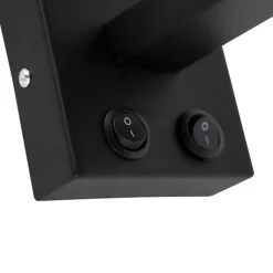 QAZQA Wandleuchte Schwarz mit grünem Samt-Schirm 18cm - Brescia