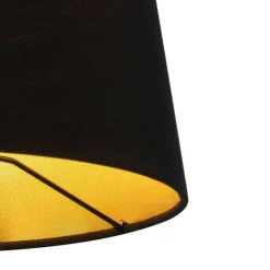 QAZQA Wandleuchte schwarz mit schwarzem Schirm und verstellbarem Arm - Ladas