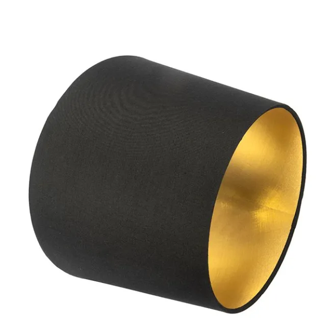 QAZQA Wandleuchte schwarz mit schwarzem Schirm und verstellbarem Arm - Ladas