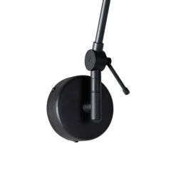 QAZQA Wandleuchte schwarz mit Veloursschirm grün 35 cm verstellbar - Blitz