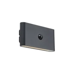 QAZQA Wandleuchte schwarz 4-Stufen-Sensor magnetisch inkl. LED wiederaufladbar - Batt