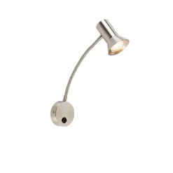 QAZQA Wandleuchte Stahl mit Flexarm - Karin Flex