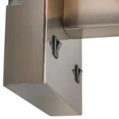 QAZQA Wandleuchte Stahl mit schwarzem Schirm und Lesearm inkl. LED - Bergamo