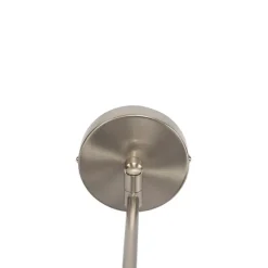 QAZQA Wandleuchte Stahl mit weißem Schirm und verstellbarem Arm - Ladas