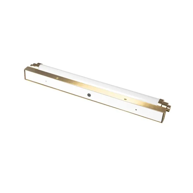 QAZQA Wandleuchte weiß mit gold inkl. LED 3-stufig dimmbar IP44 - Yordi