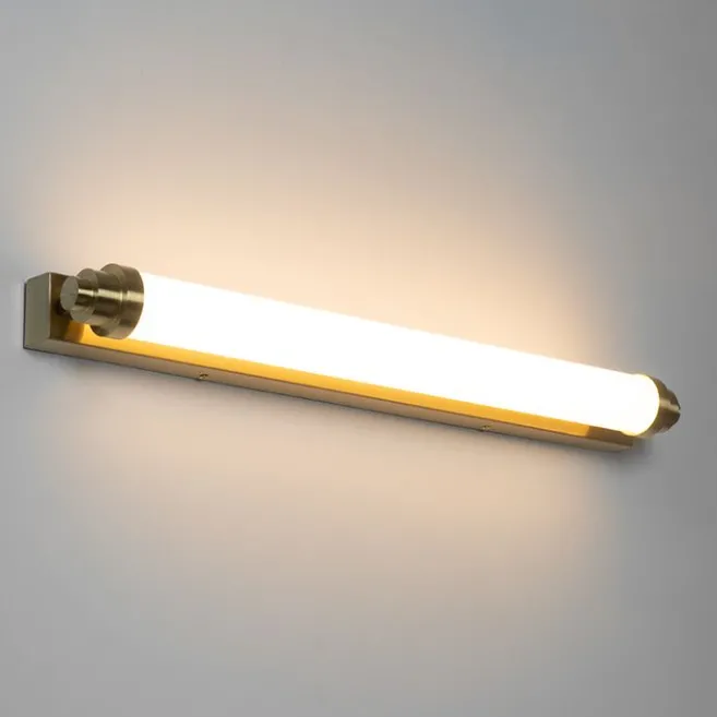 QAZQA Wandleuchte weiß mit gold inkl. LED 3-stufig dimmbar IP44 - Yordi