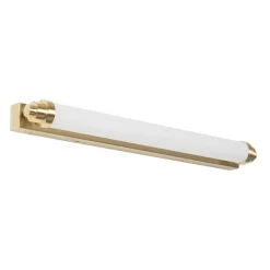 QAZQA Wandleuchte weiß mit gold inkl. LED 3-stufig dimmbar IP44 - Yordi