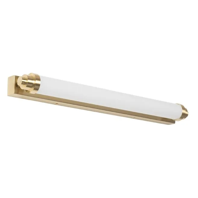 QAZQA Wandleuchte weiß mit gold inkl. LED 3-stufig dimmbar IP44 - Yordi