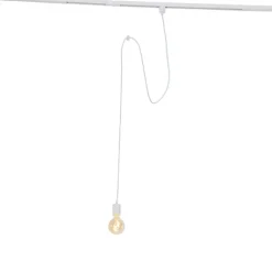 QAZQA Weiße Hängelampe für Schienensystem 1-phasig - Iconic Cavalux