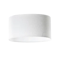 QAZQA Weiße ovale Leinenlampe 35/23/18