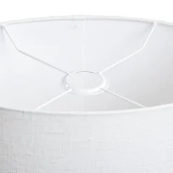 QAZQA Weiße ovale Leinenlampe 35/23/18