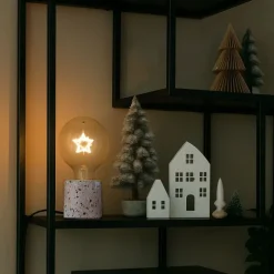 LUEDD Weihnachts E27 LED Lampe Stern Filament G95 Klar 1.8W 120 lm 2700K