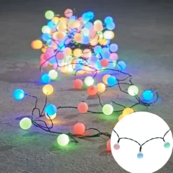 Luca Lighting Weihnachts Lichterkette Grün mit 140 Multicolor LEDs 3,5m IP44 - Dasher