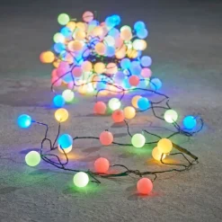 Luca Lighting Weihnachts Lichterkette Grün mit 140 Multicolor LEDs 3,5m IP44 - Dasher
