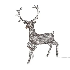 QAZQA Weihnachts Rentier Braun Rattan inkl. LED IP44 - Glossie