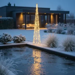 QAZQA Weihnachtsbaum transparent 100 cm inkl. LED IP44 - Coni