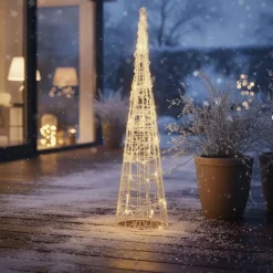 QAZQA Weihnachtsbaum transparent 60cm inkl. LED IP44 - Coni