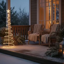 QAZQA Weihnachtsbaum Weiß inkl. LED IP44 - Puno