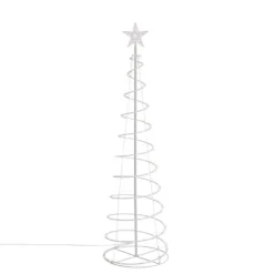 QAZQA Weihnachtsbaum Weiß inkl. LED IP44 - Puno