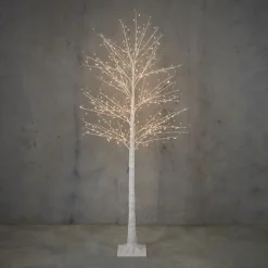 Luca Lighting Weihnachtsbaum-Stehlampe weiß 180 cm inkl. LED mit Timer IP44 - Ki