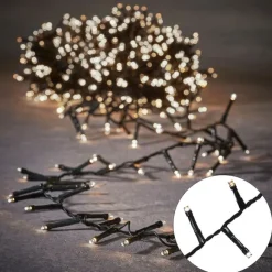 Luca Lighting Weihnachtsbeleuchtung grün mit 700 LEDs weiß 14m IP44 - Prancer