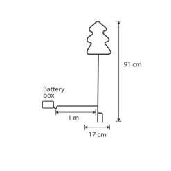 Luca Lighting Weihnachts-Neon-Bodenspot grüner Baum inkl. LED mit Timer IP44 - Fura