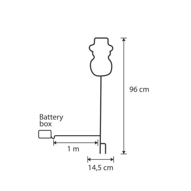 Luca Lighting Weihnachts-Neon-Bodenspot Weißer Schneemann inkl. LED mit Timer IP44 - Fura
