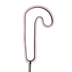 Luca Lighting Weihnachts-Neon-Gartenstecker Rote Zuckerstange inkl. LED mit Timer IP44 - Fura