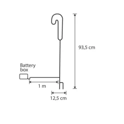 Luca Lighting Weihnachts-Neon-Gartenstecker Rote Zuckerstange inkl. LED mit Timer IP44 - Fura