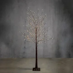 Luca Lighting Weihnachts-Stehleuchte brauner Baum 180cm inkl. LED mit Timer IP44 - Ki