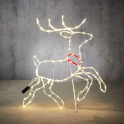 Luca Lighting Weihnachts-Stehleuchte Hirsch 50cm inkl. LED mit Timer IP44 - Pax