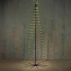 Luca Lighting Weihnachts-Stehleuchte schwarz 240cm inkl. LED IP44 mit Fernbedienung - Nagi