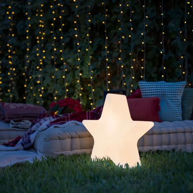 Newgarden Weihnachts-Stehleuchte weiß 45 cm inkl. wiederaufladbarer Solar-RGBW-LED - Nova