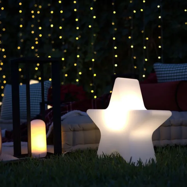 Newgarden Weihnachts-Stehleuchte weiß 45 cm inkl. wiederaufladbarer Solar-RGBW-LED - Nova