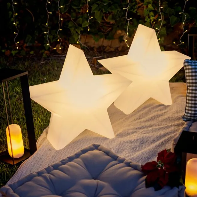 Newgarden Weihnachts-Stehleuchte weiß 45 cm inkl. wiederaufladbarer Solar-RGBW-LED - Nova