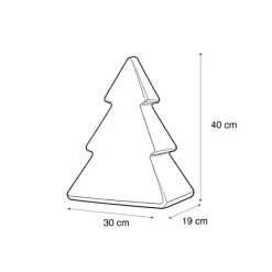 Newgarden Weihnachts-Stehleuchte weiß 40cm inkl. LED Solar und Akku RGBW - Pinus