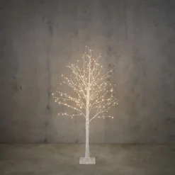 Luca Lighting Weihnachts-Stehleuchte Weiß Baum 120cm inkl. LED mit Timer IP44 - Ki