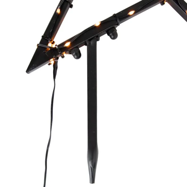 Luca Lighting Weihnachtsstrahler Stern Weihnachten Schwarz 60cm inkl. LED IP44 mit Fernbedienung - Kas