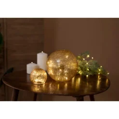 Newgarden Weihnachts-Tischleuchte Gold 20cm inkl. LED - Lua