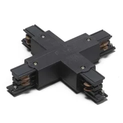 QAZQA X-Verbinder für 3-Phasen-Schiene Schwarz - 3-Phasen